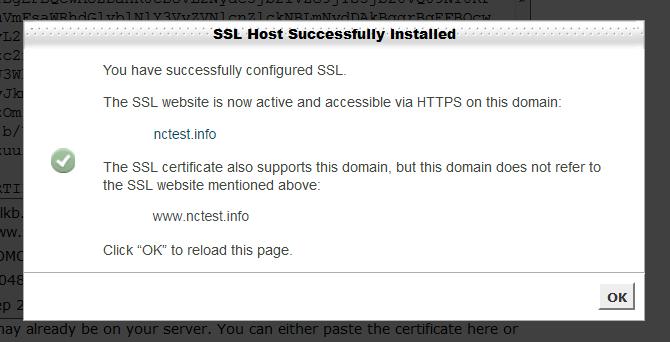 نصب گواهینامه SSL