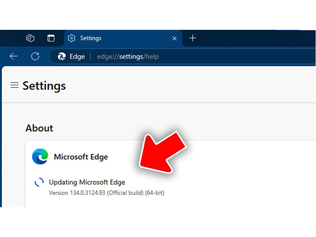 رفع خطای ERR_SSL_PROTOCOL_ERROR با به‌روزرسانی مرورگر وب در مایکروسافت اج