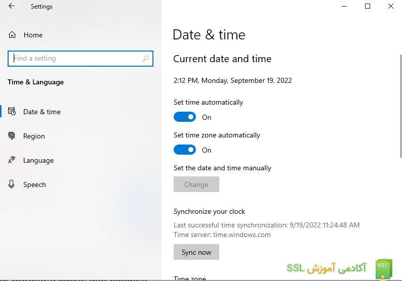 بررسی تاریخ و ساعت کامپیوتر برای ssl
