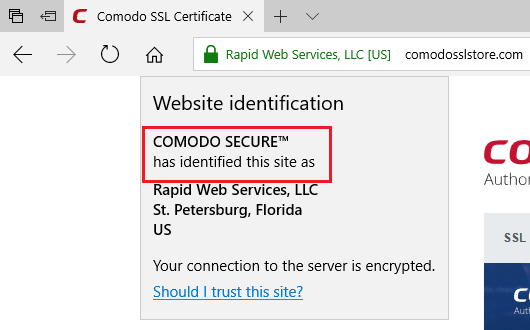 نمایش گواهینامه امنیتی ssl در مرورگر edge