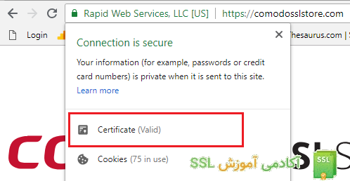 نحوه مشاهده  SSL در Chrome